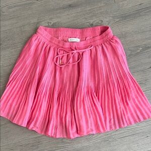 Mustard Seed Pink Pleated Skater Skirt